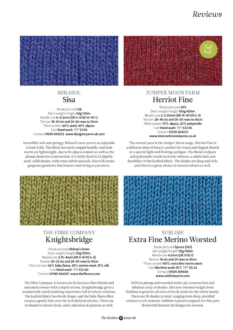 The Knitter  Issue 88 2015 - 輕描淡寫 - 輕描淡寫