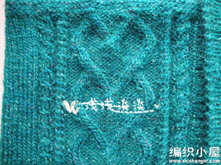 墨綠色串串心小男生棒針開衫 - 靜夜思夢 - 以編為趣