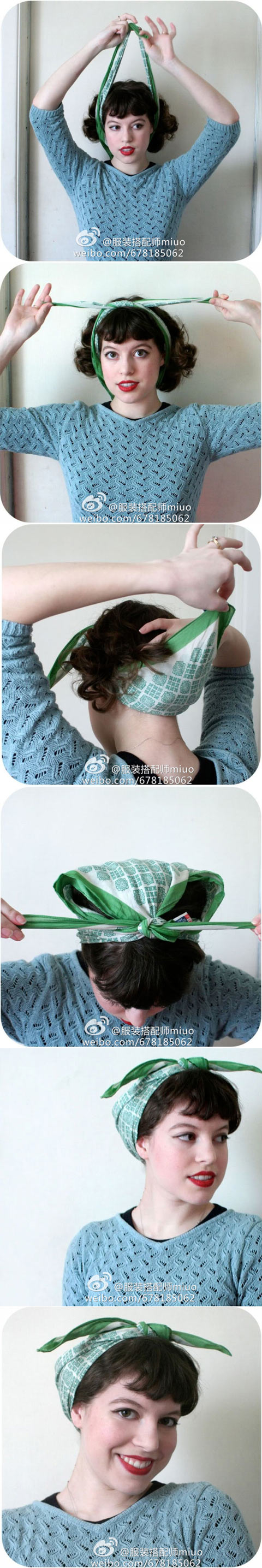 #Miuo搭配課堂#發(fā)型DIY：教你用頭巾和發(fā)帶！