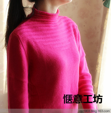 伊美——自帶領粗細風格交錯套衫-2015-9 - 愜意工坊 - 愜意工坊的博客