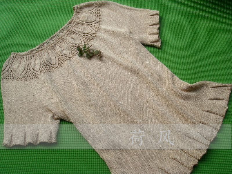 米花——真絲蕾絲短袖 - 七月.荷風(fēng) - 水殿風(fēng)來(lái)