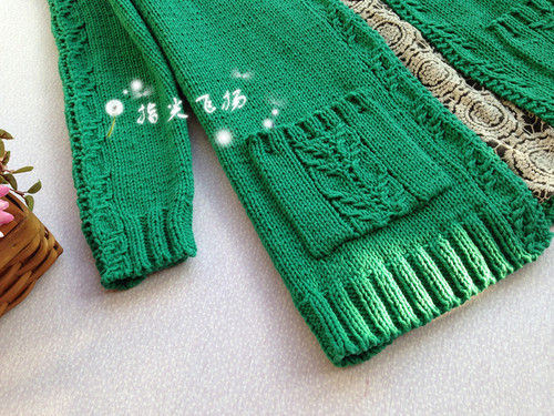 子衿（1526）---綠色粗棉實(shí)用開(kāi)衫 - 指尖飛揚(yáng) - 指尖飛揚(yáng)
