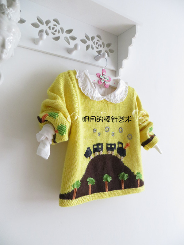 小火車中性寶寶長(zhǎng)袖倒穿衣（新手視頻） - 明月的棒針?biāo)囆g(shù) - 明月的棒針?biāo)囆g(shù)