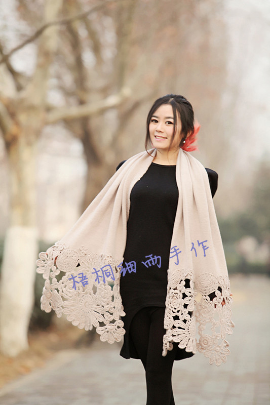 優(yōu)雅女人味組合山菊花披肩 - 梧桐細(xì)雨 - 指間物語(yǔ)