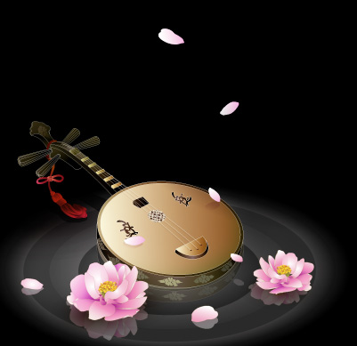【博客素材】黑底精美小圖 - 雨后驚鴻 -