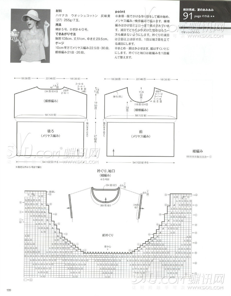1436——瞧瞧——毛球14夏寬松罩衣（亮片與棉線的完美結(jié)合） - ty - ty 的 編織博客