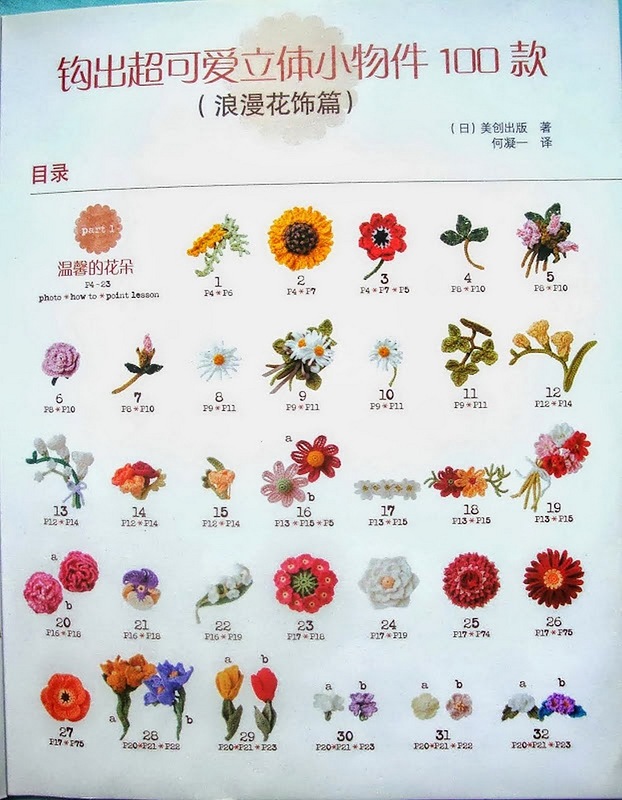 鉤針花朵100種 - 編織幸福 - 編織幸福的博客