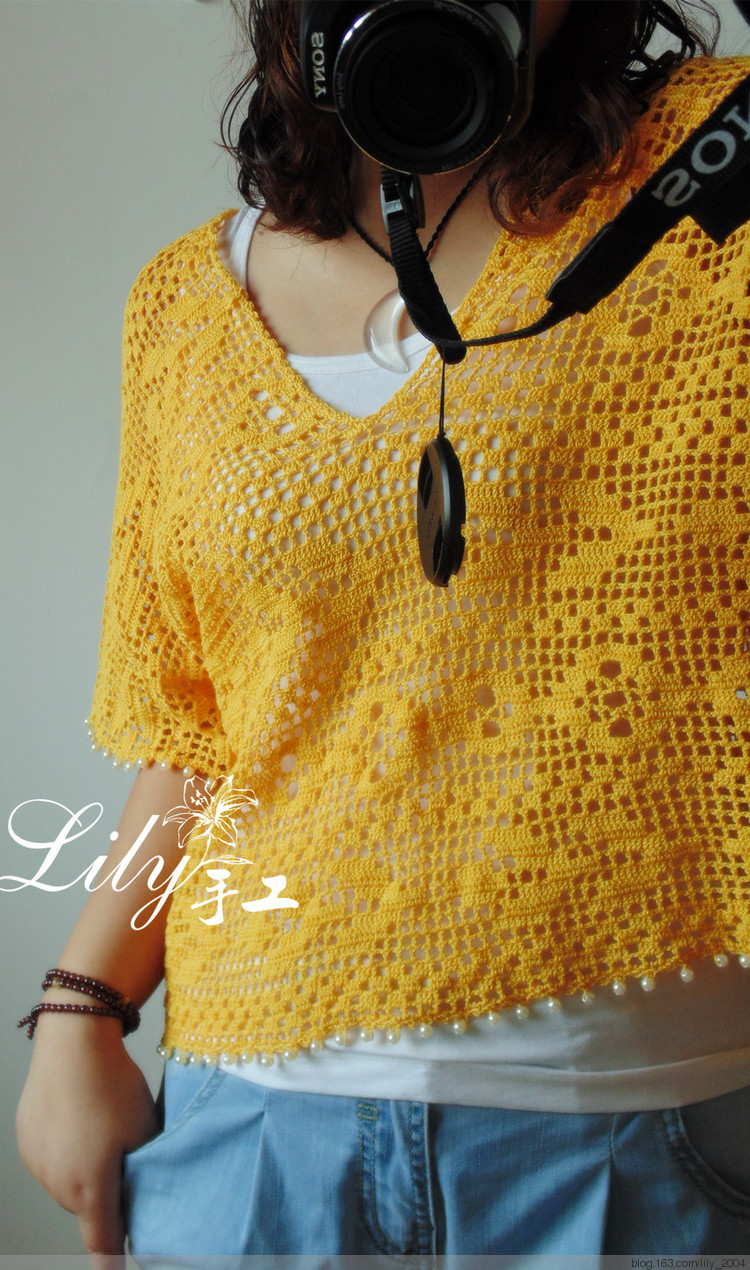 【Lily手工】--香雪蘭--簡(jiǎn)單又好鉤的蕾絲罩衫 - Lily - Lily的手工編織天地