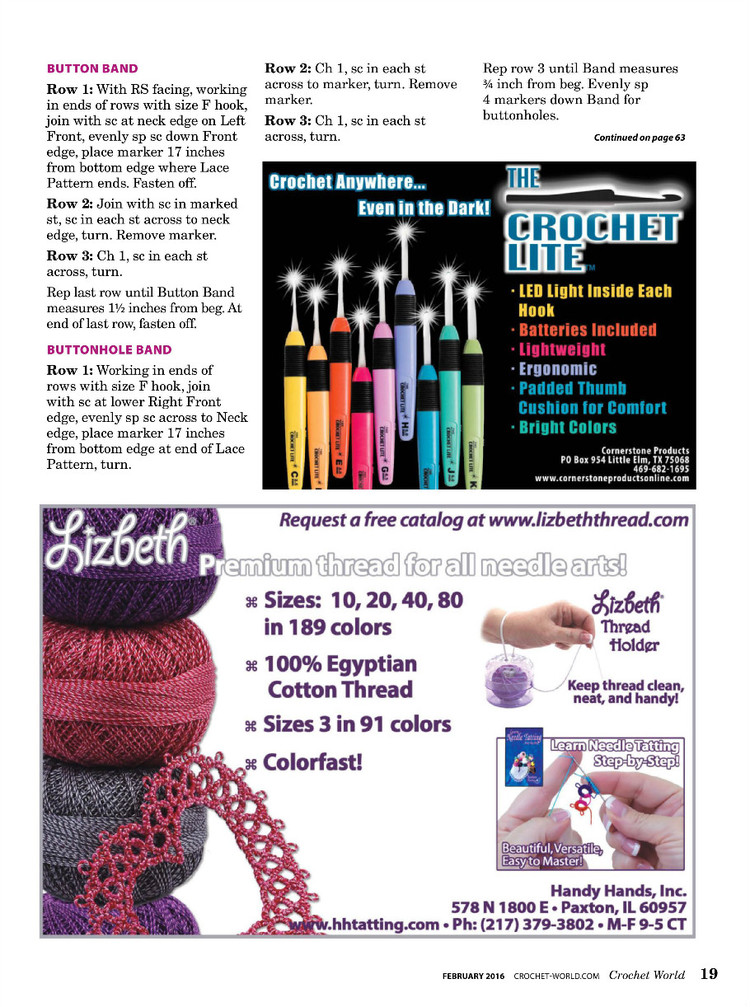 Crochet World Vol.39 №1 2016 - 輕描淡寫 - 輕描淡寫