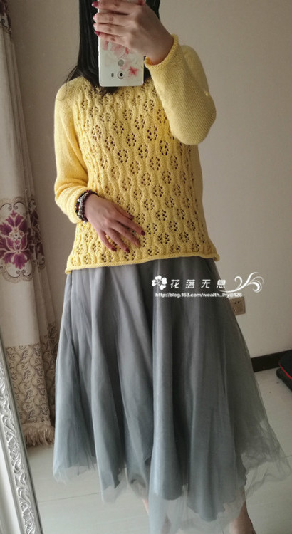【花落無(wú)息】輕落  -- 春款鏤空套衫（07） - 花落無(wú)息 - 花落無(wú)息